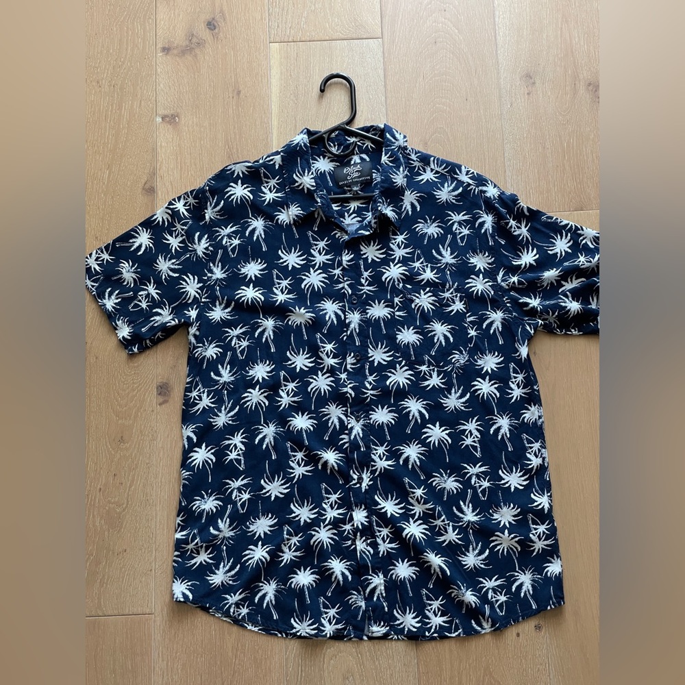 Dark Blue Hawaiian Shirt XL